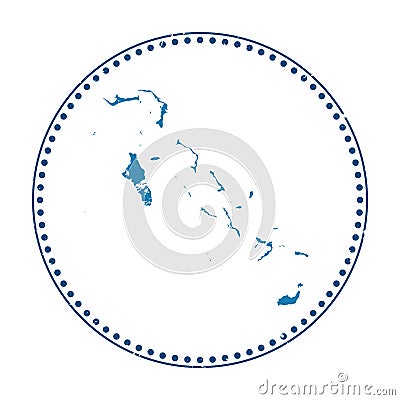 Bahamas sticker. Vector Illustration