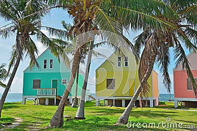 Bahamas Cottages Stock Photo