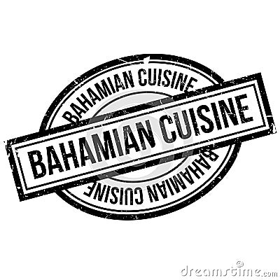 Bahamian Cuisine rubber stamp Stock Photo