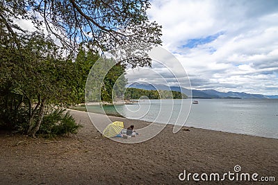 Bahia Mansa Bay at Nahuel Huapi Lake - Villa La Angostura, Patagonia, Argentina Stock Photo