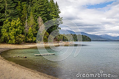 Bahia Mansa Bay at Nahuel Huapi Lake - Villa La Angostura, Patagonia, Argentina Stock Photo