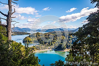 Bahia Mansa Viewpoint at Arrayanes National Park - Villa La Angostura, Patagonia, Argentina Stock Photo