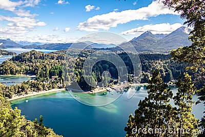 Bahia Mansa Viewpoint at Arrayanes National Park - Villa La Angostura, Patagonia, Argentina Stock Photo