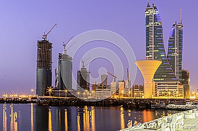 Bahrain buildings Stock Photo