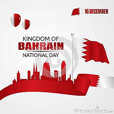 Bahrain National Day Celebration Vector Illustration Vector Illustration