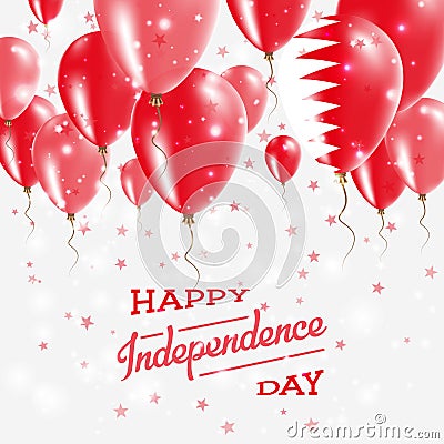 Bahrain Vector Patriotic Poster. Independence Day. Vector Illustration