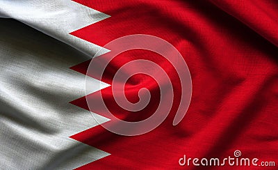 Bahrain waving flag Stock Photo