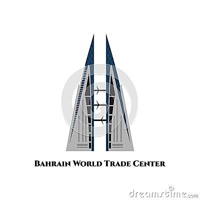 The Bahrain World Trade Center. Twin tower complex in the capital Manama. This is impressive building. Must see when visiting Editorial Stock Photo