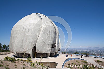 The BahÃ¡â€™Ã­ Temple ; the newest tourist spot in Chile Editorial Stock Photo