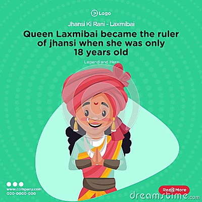 Banner design of queen of jhansi laxmibai Vector Illustration