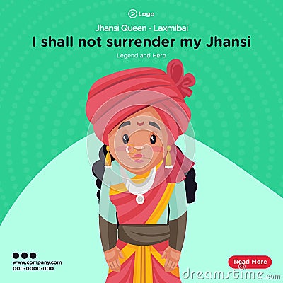 Banner design of queen of jhansi laxmibai Vector Illustration