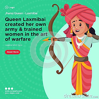 Banner design of queen of jhansi laxmibai Vector Illustration