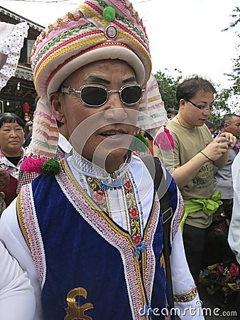 Bai Man -- A Chinese Ethnic Minority in Yunnan Province Editorial Stock Photo