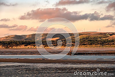 Baie de Canche at low tide, France Stock Photo