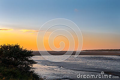 Baie de Canche at low tide, France Stock Photo