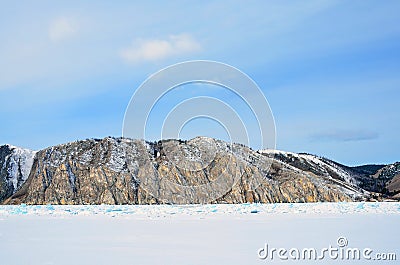 Baikal. The hummocks in front of cape Sagan Zaba Stock Photo