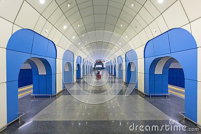 Baikonur metro station in Almaty, Kazakhstan Editorial Stock Photo