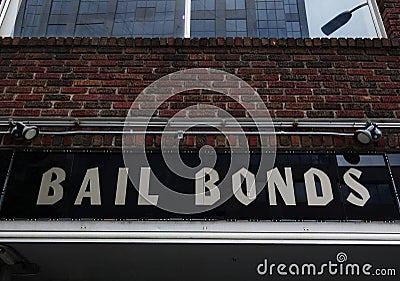 Bail Bond sign Stock Photo