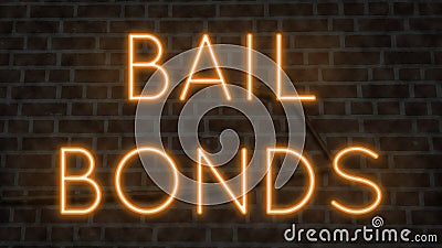 Bail Bonds Sign Stock Photo