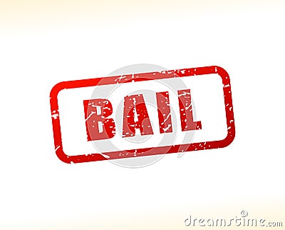 Bail red text stamp Vector Illustration