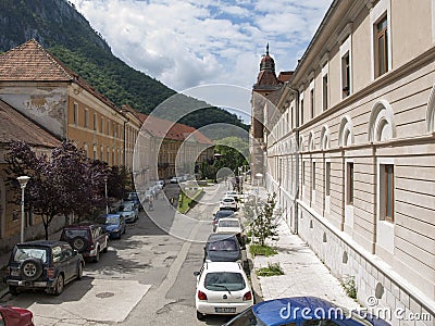 Old boulevard from Baile Herculane Editorial Stock Photo