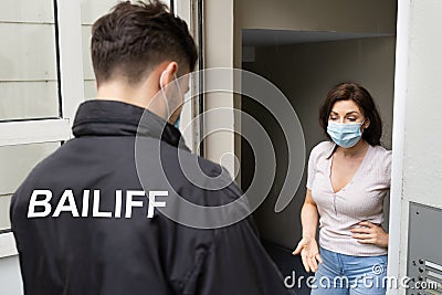 Bailiff Debtors Seizure Stock Photo