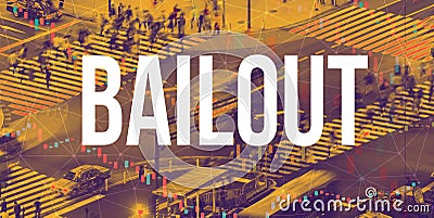 Bailout theme with a busy intersection Stock Photo