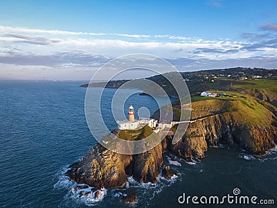 Baily lighthouse. Howth. Ireland Stock Photo