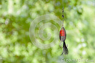 Bait number 7 vertical orientation for catching predatory fish in lakes and rivers. Stock Photo