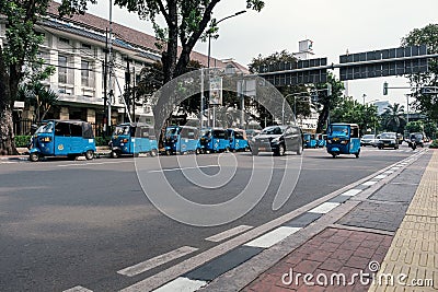 Bajaj, The Jakarta Three Wheeler Editorial Stock Photo