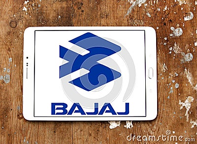 Bajaj motorcycles logo Editorial Stock Photo