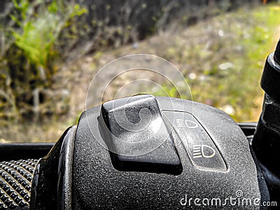 Bajaj Pulsar 150 light switch image Stock Photo