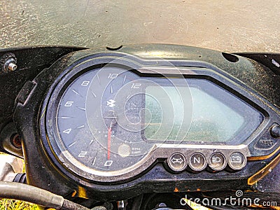 Bajaj Pulsar 150 speedometer image Editorial Stock Photo