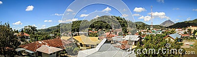 Panorama on Bajawa town, Nusa Tenggara, flores island, Indonesia Stock Photo