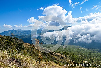 Bajawa - Volcanic island seen from above Stock Photo