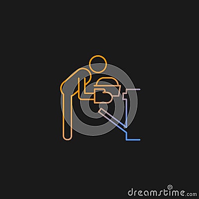 Bake gradient vector icon for dark theme Vector Illustration