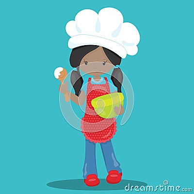 BAKE SALE CHEF BLUE 08 Vector Illustration