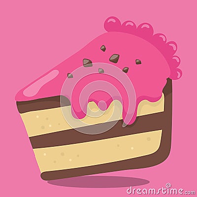 Bake sale girl cake pink 23 Vector Illustration