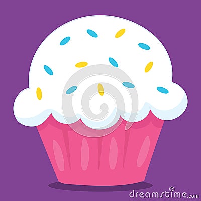 Bake sale girl cupcake sprinkles 20 Vector Illustration