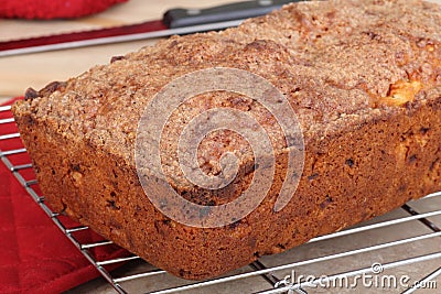 Baked Apple Nut Bread Stock Photo