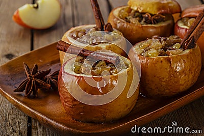 Baked apples Stock Photo