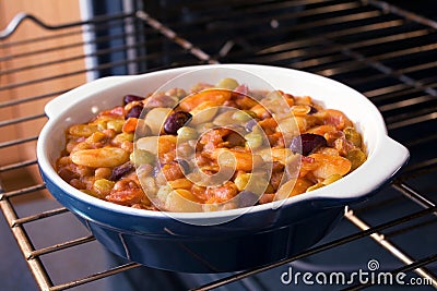 Baked Bean Casserole Stock Photo