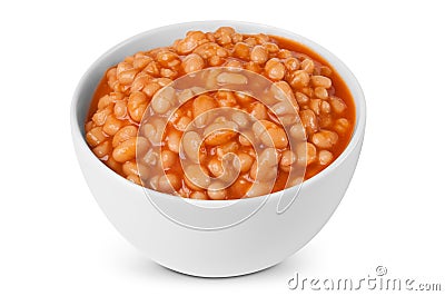 Baked beans portion Stock Photo