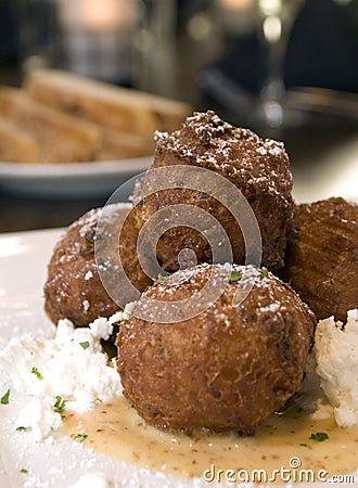 Baked cheese balls Stock Photo