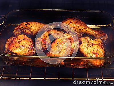 Baked Chicken Stock Photo