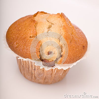 Baked chocolate chip muffin, dessert Stock Photo