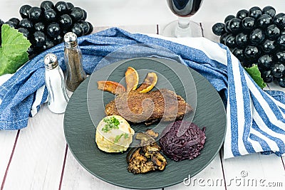 Roasted christmas Duck Stock Photo