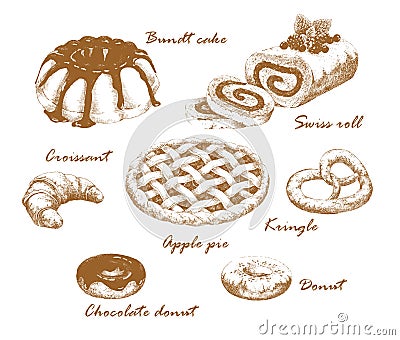 Baked goods Vector Illustration