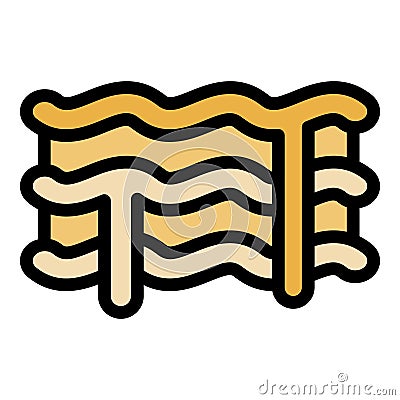 Baked lasagna icon vector flat Vector Illustration