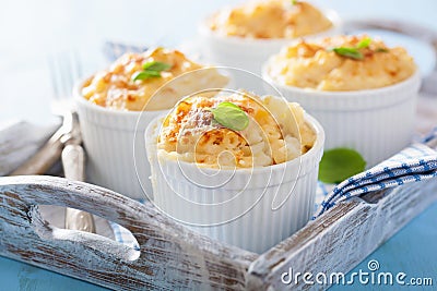 Baked macaroni with cheese Stock Photo